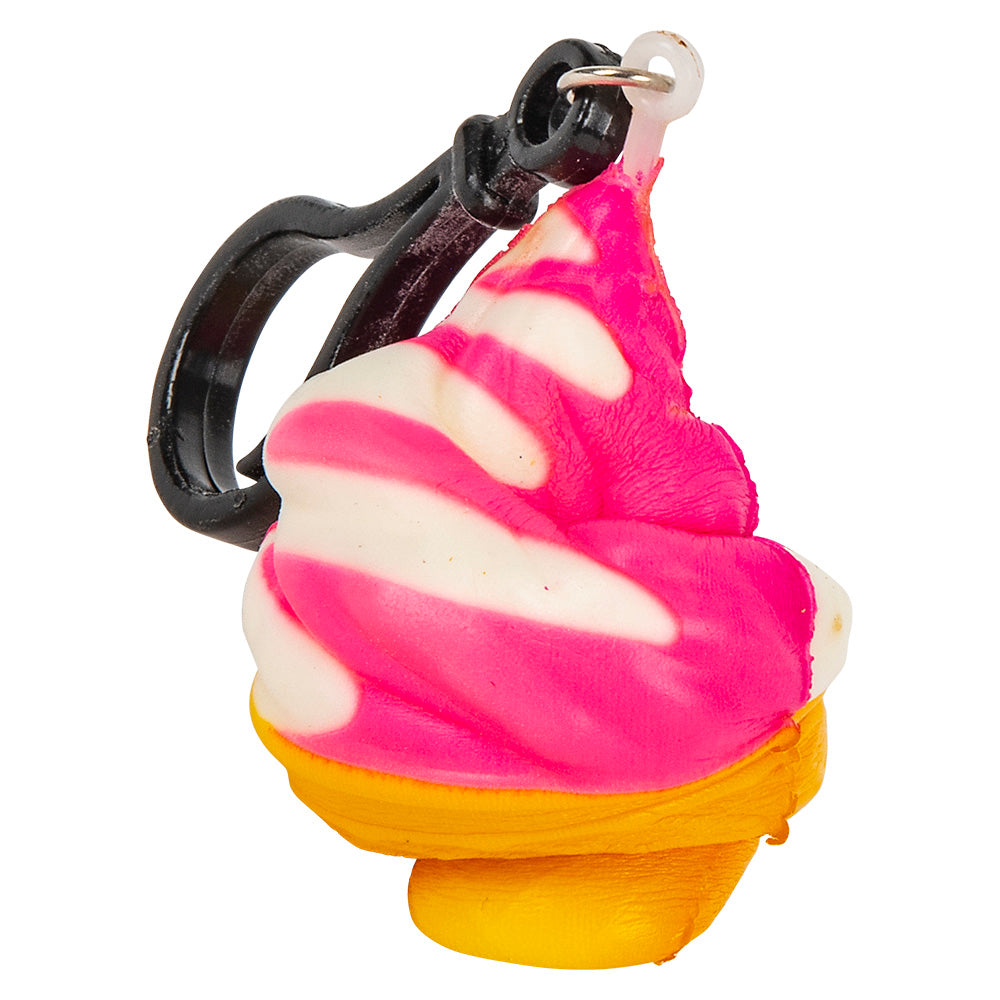 Squish Ice Cream Cone Backpack Clip (24 Pc Display)