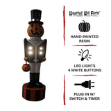 4ft Lighted Jack-o-Lantern Nutcracker Resin Porch Decoration