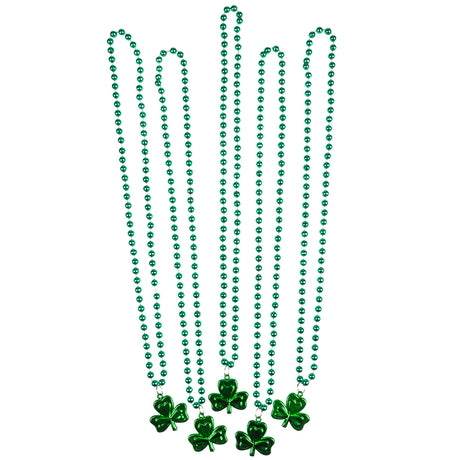 Shamrock Beaded Necklaces (1 DZ)