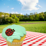 Ladybug Sugar Cake Toppers 12 Pack Edible Spring Cupcake Decorations