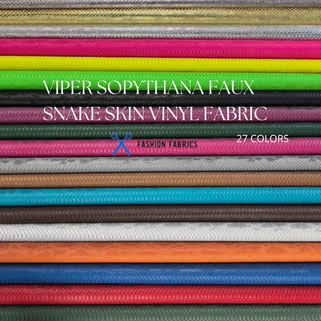 Faux Snake Skin Vinyl Fabric Viper Sopythana