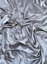 Stretch Velvet Feather Gray