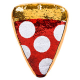 Plush Flip Sequin Pizza Pillow