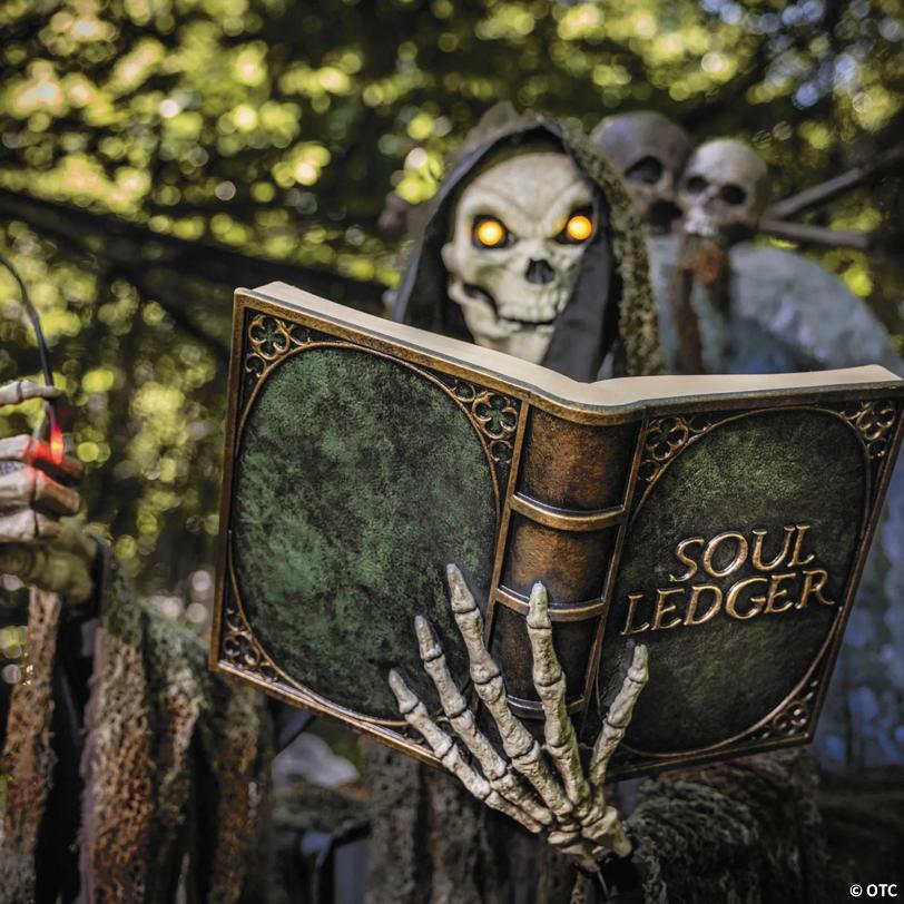 4 Ft. 10" Animated Light-Up Corroded Skeleton Reaper