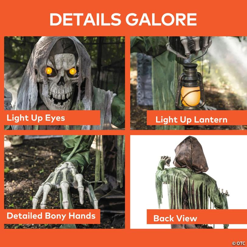 4 Ft. 10" Animated Light-Up Corroded Skeleton Reaper