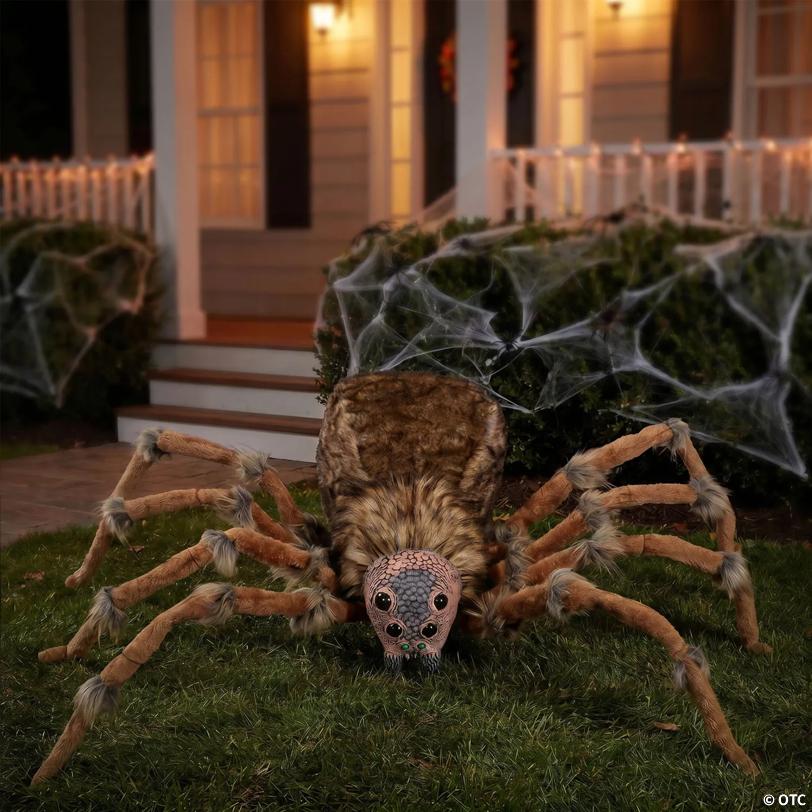 4 Ft. 5" Deluxe Light-Up Furry Wolf Spider Halloween Decoration