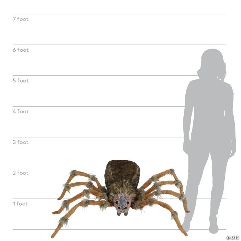 4 Ft. 5" Deluxe Light-Up Furry Wolf Spider Halloween Decoration