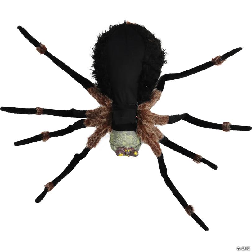 4 Ft. 6" Deluxe Light-Up Furry Spider Hanging Halloween Decoration