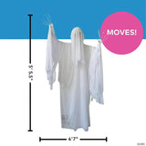 4 Ft. 7" x 5 Ft. 5 1/2" Skeleton Ghost Animated Prop Standing Halloween Decoration