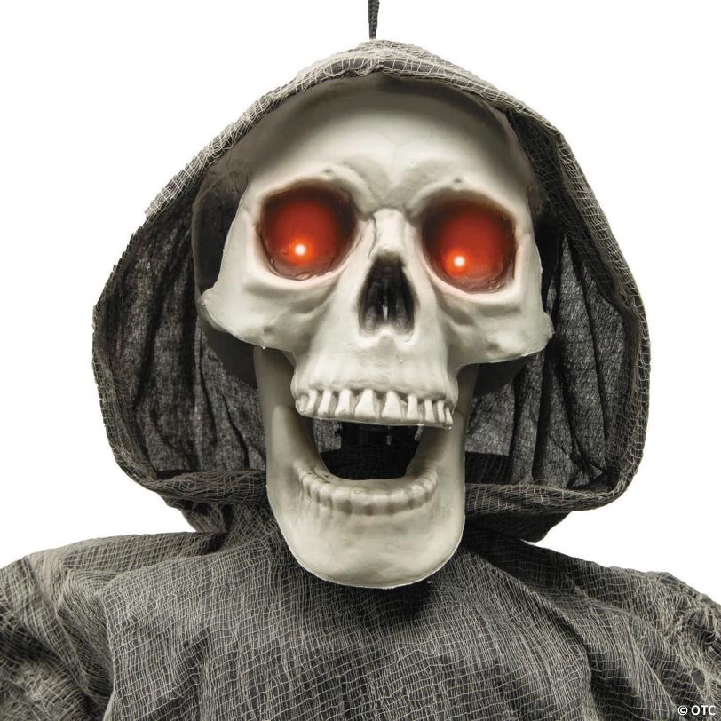 4 Ft. Hanging Gray Skeleton Reaper Halloween Decoration