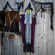 4 Ft. Hanging Witch with Green Eyes Animated Prop Halloween Decoration