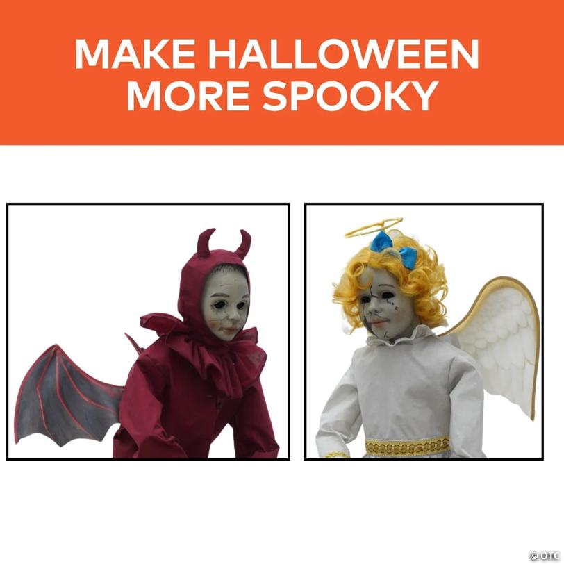 4 Ft. x 3 Ft. Animated Eternal Rest Angel & Devil Seesaw Halloween Decoration