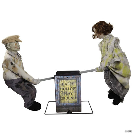 4 Ft. x 3 Ft. Animated Seesaw Creepy Dolls Halloween Prop