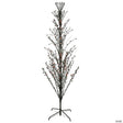 4' Pre-Lit Black Cascade Outdoor Halloween Twig Tree Orange Lights