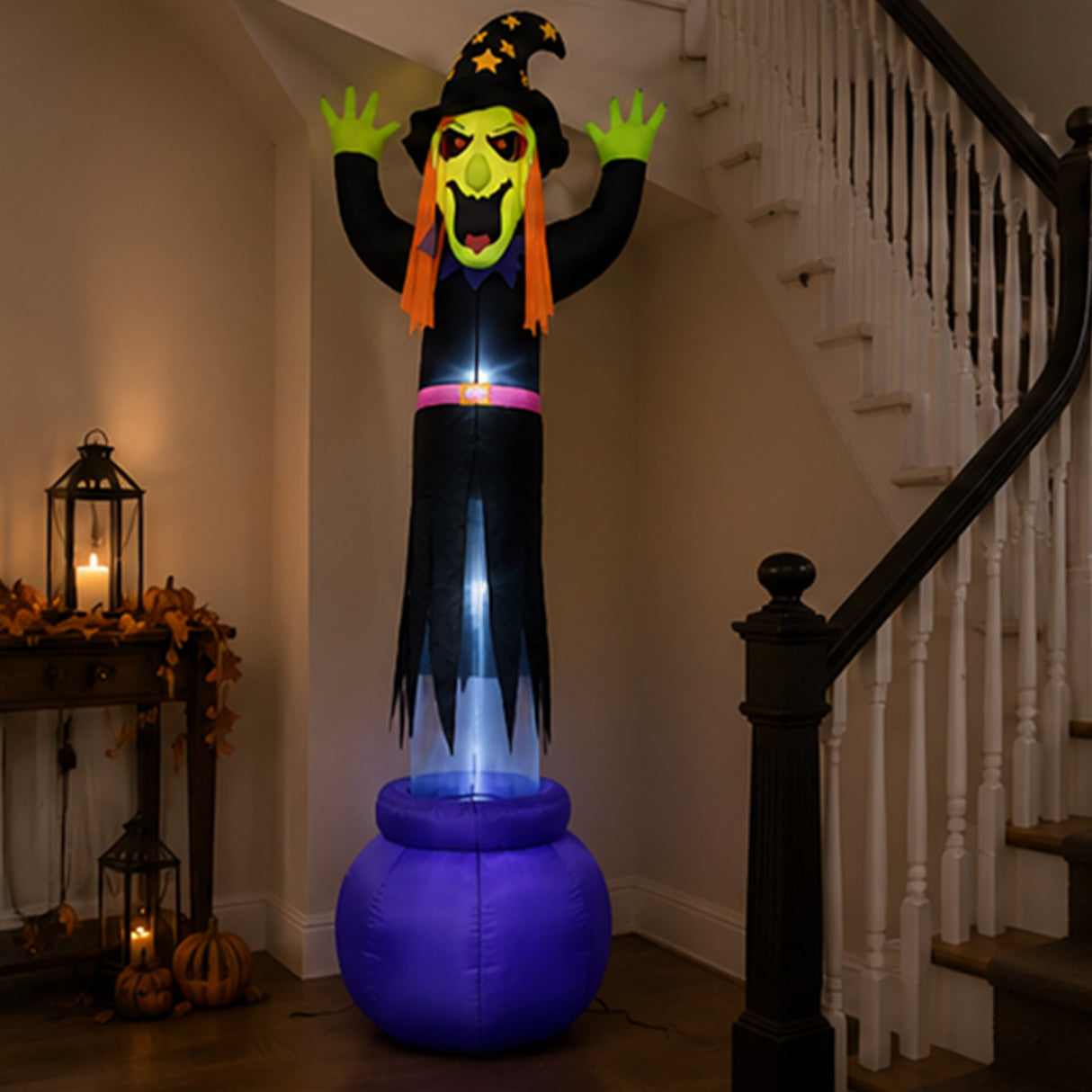 12FT Halloween Floating Witch Inflatable Yard Decor