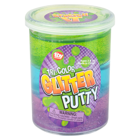 Glitter Putty 3" Tri Color (12 PC Display)