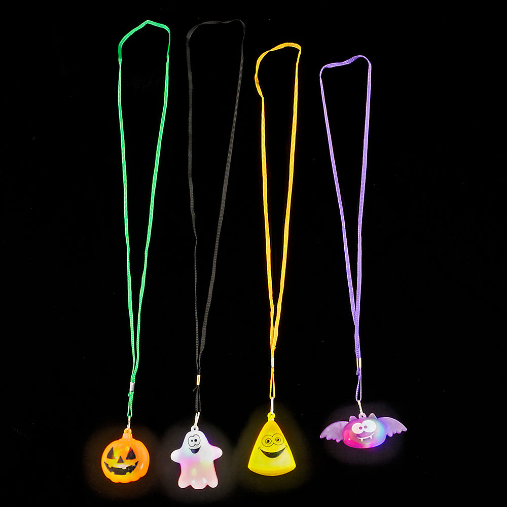 Flashing Halloween Necklace Assortment (24 Pc)