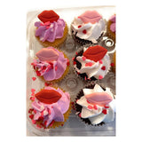 Edible Valentines Cake Decorations Red & Pink Lips