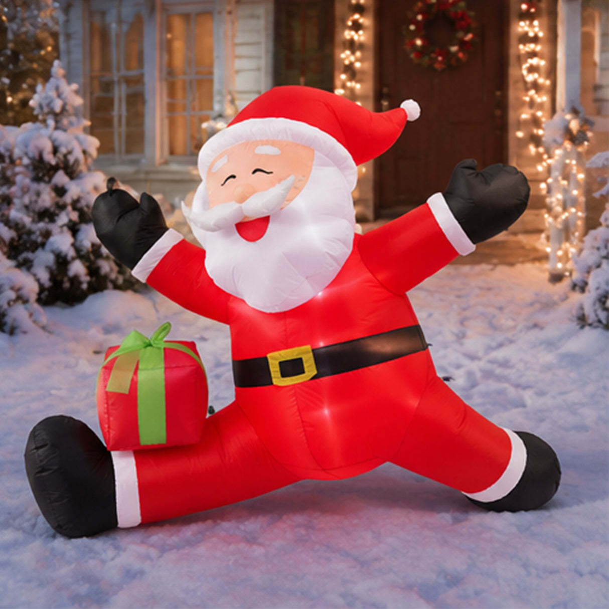 5.5FT Santa Exercising Outdoor Christmas Decoration