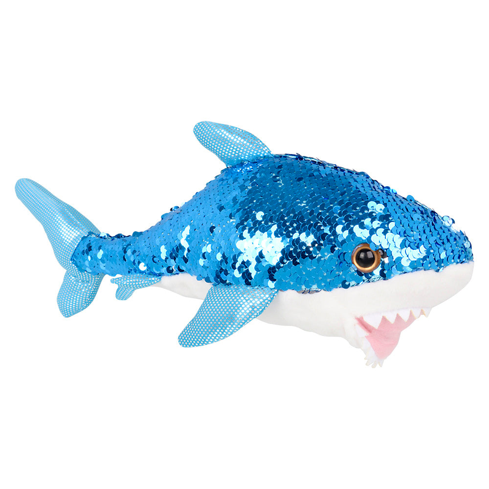 Sequin Great White Shark Plush