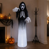 12.5FT Skeleton Ghost Halloween Inflatable Yard Decor