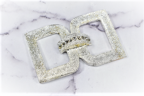 Rhinestone Connector Silver Accent