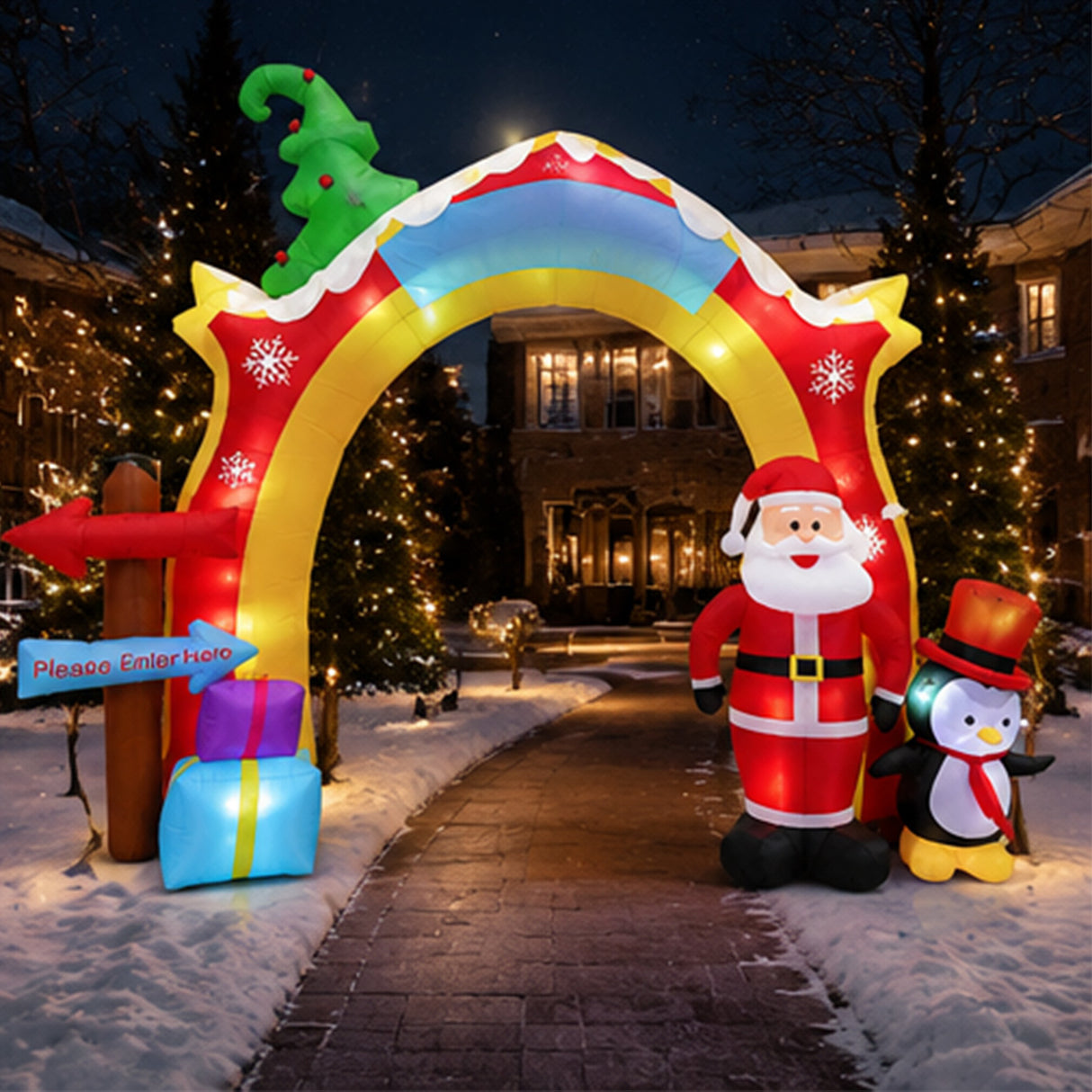 10FT Christmas Arch Outdoor Holiday Decoration