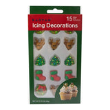 Christmas Edible Cake Decorations Candy Cupcake Topper