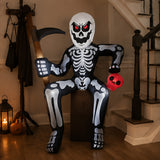 8.5FT Skeleton on Roof Halloween Inflatable Yard Decor