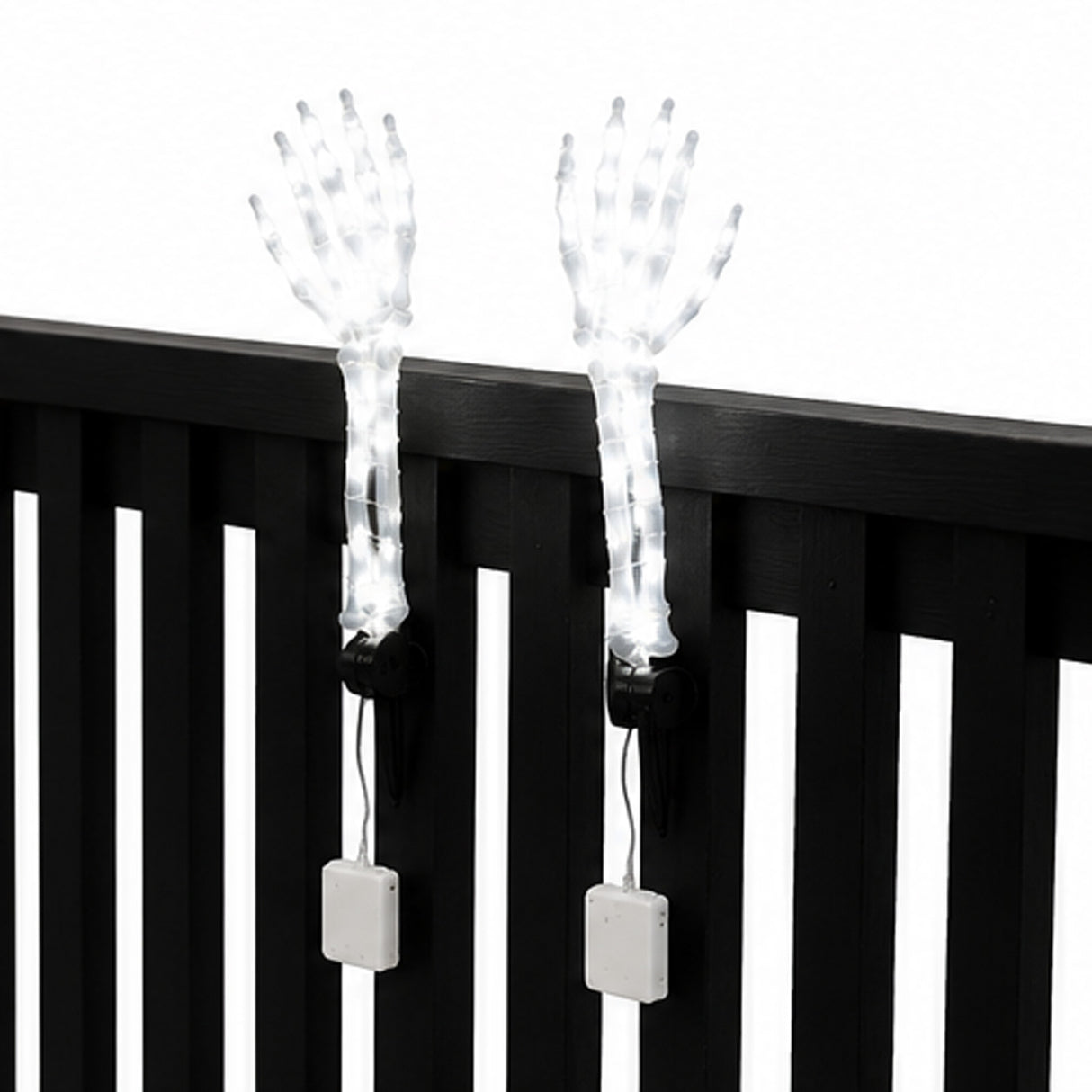Cool White Light Ghost Hands Halloween Decor 1 Pair Set