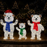 Lighted Polar Bear Family Christmas Yard Decoration