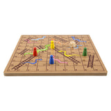 Wooden Snakes and Ladders Game (10" Box)