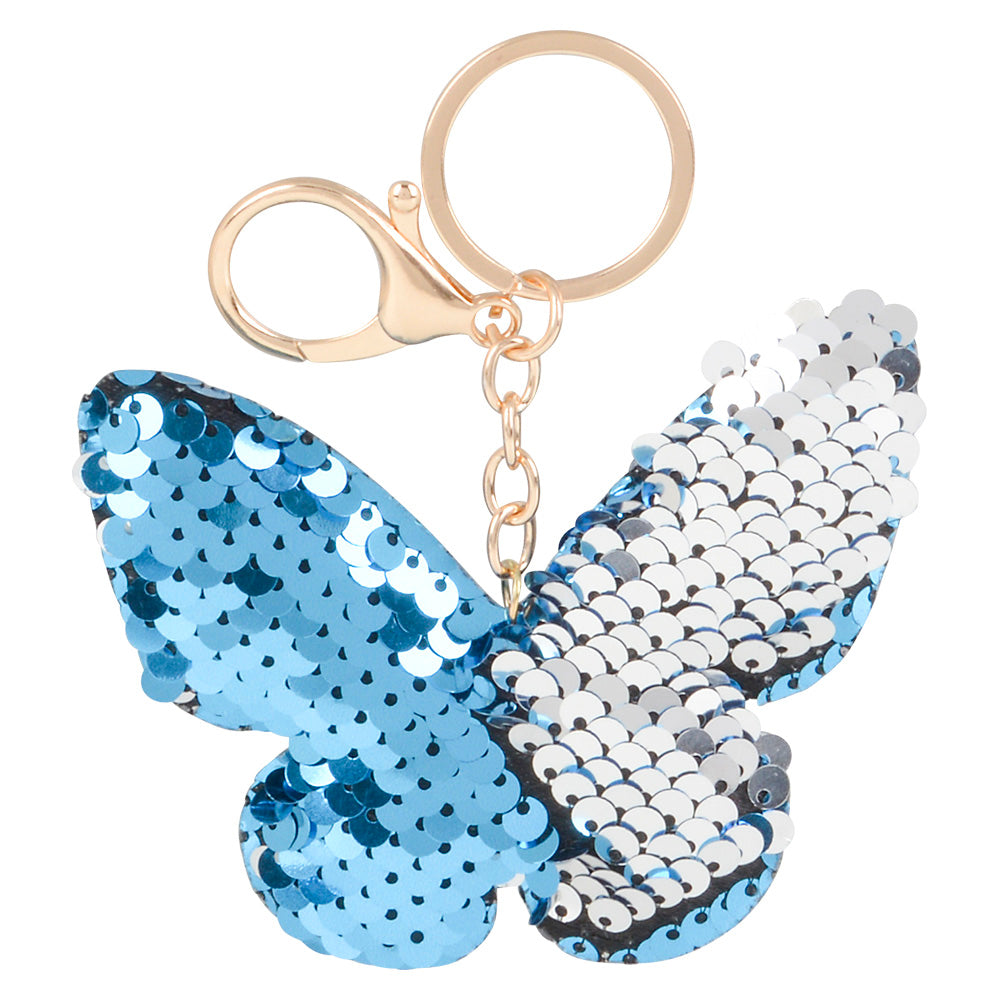 Flip Sequin Butterfly Keychain (12 PC Bag)