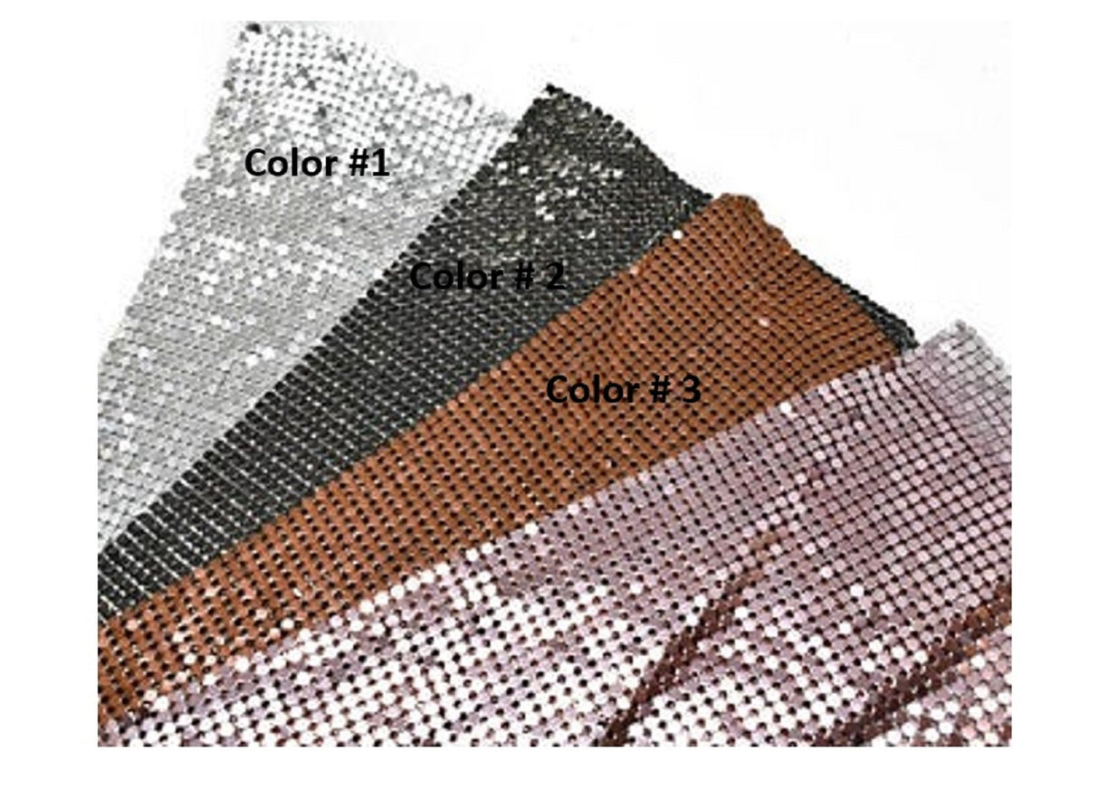 Metal Mesh Fabric Decorative Gold 11 x 5