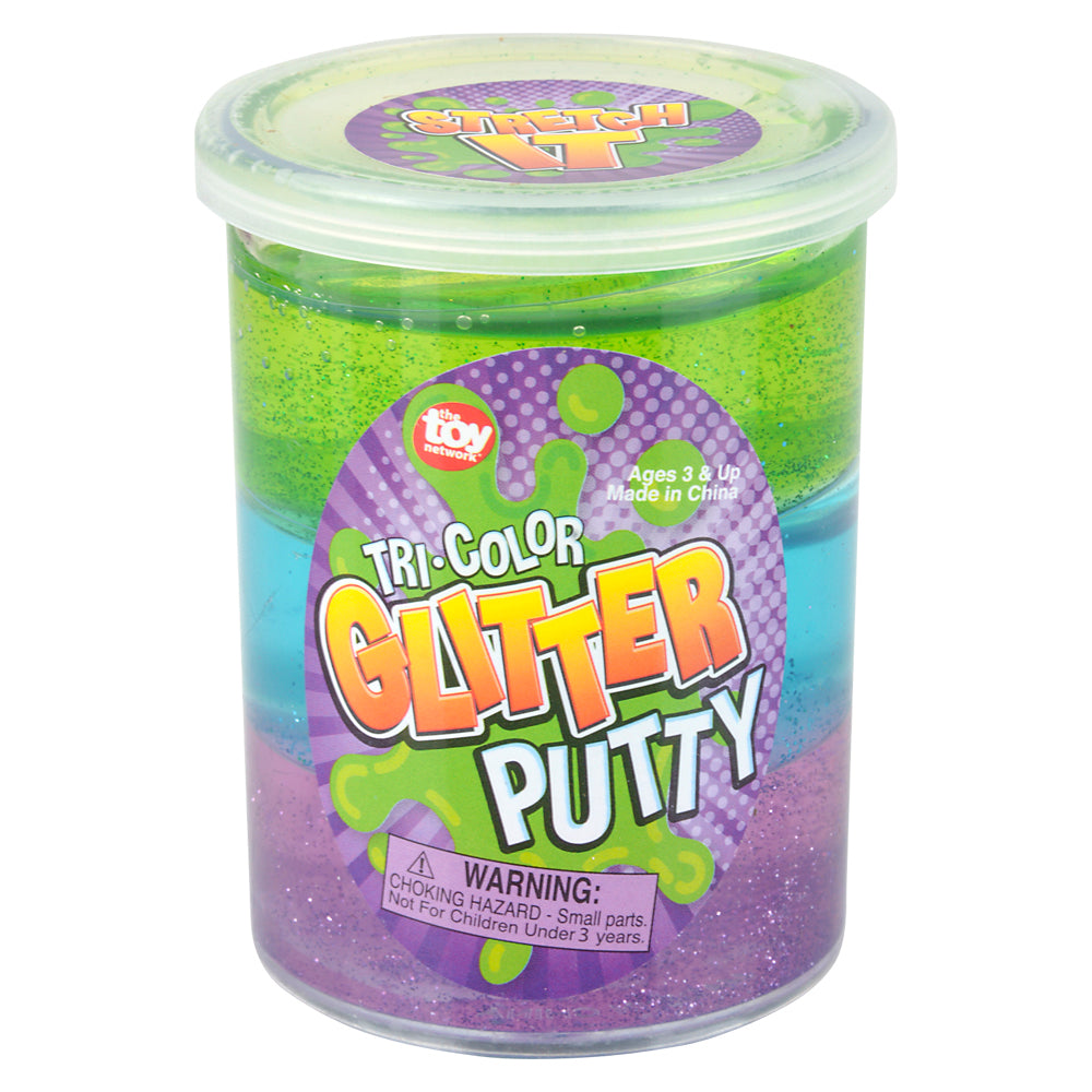 Glitter Putty 3" Tri Color (12 PC Display)