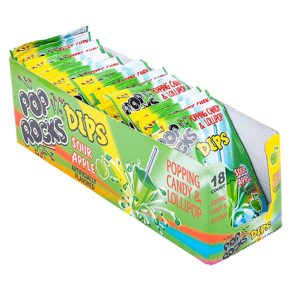Pop Rocks Dips Sour Apple (1 Box)