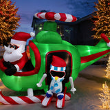 5FT Santa Claus Helicopter Outdoor Christmas Decor