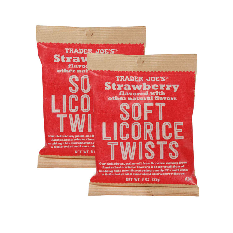 Trader Joe's Soft Strawberry Licorice Twists Sweet & Chewy 8 Oz