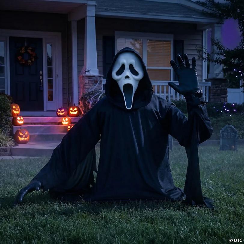 4 ft Ghost Face ® Waving Grave Breaker™ Halloween Decoration