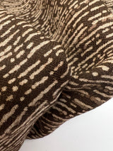 Italian Wool Abstract Printed Brown Fabric
