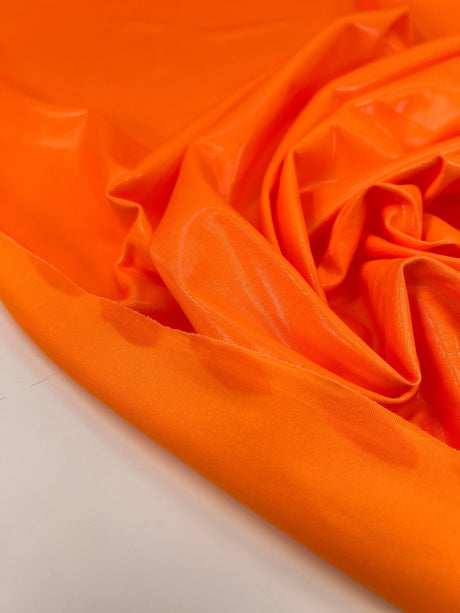 Orange Coated Knitted Fabric