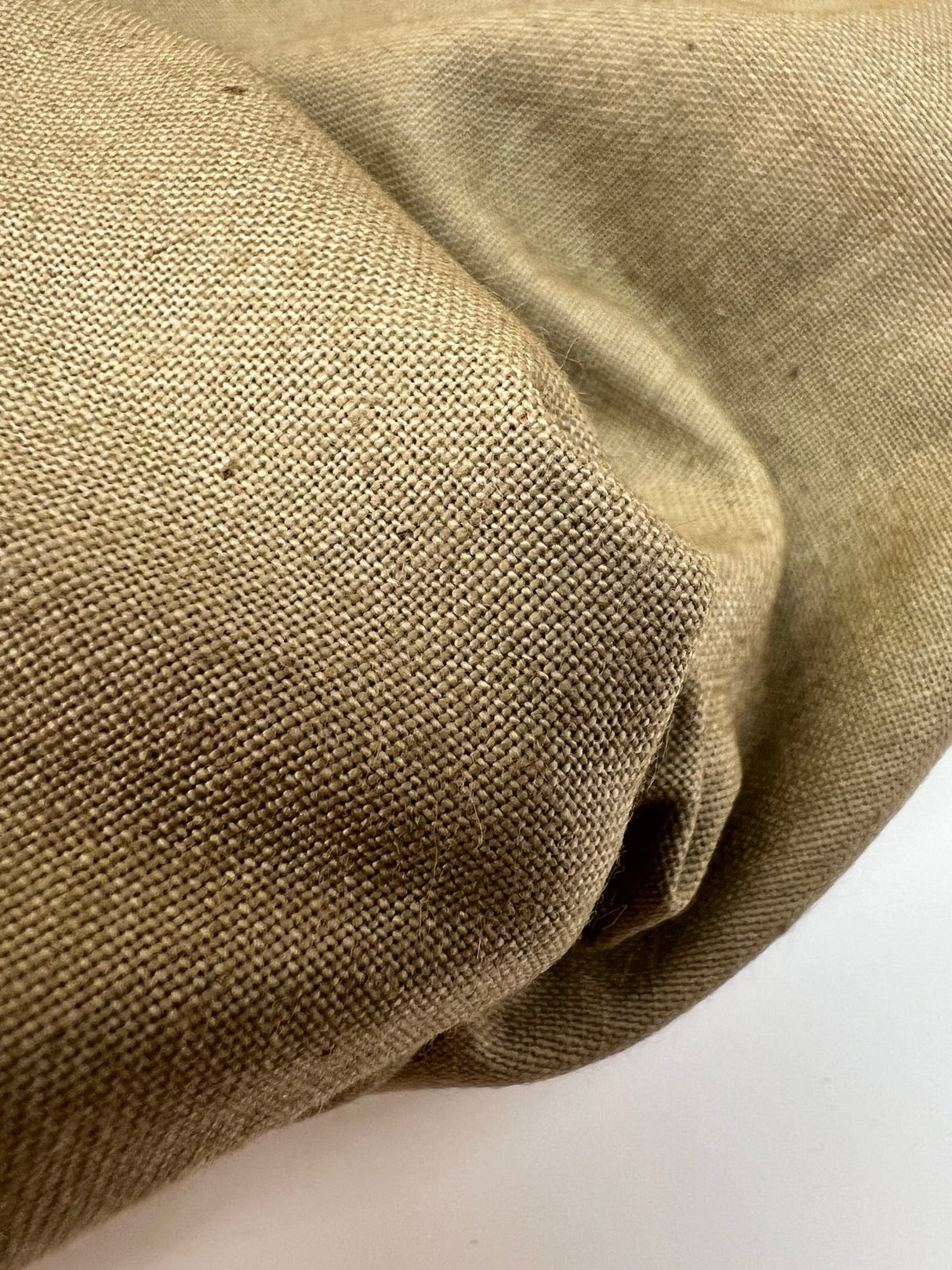 Linen Cotton Fabric Brown Green Shades