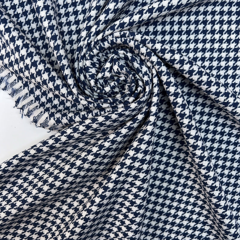Cotton Houndstooth Tweed Fabric