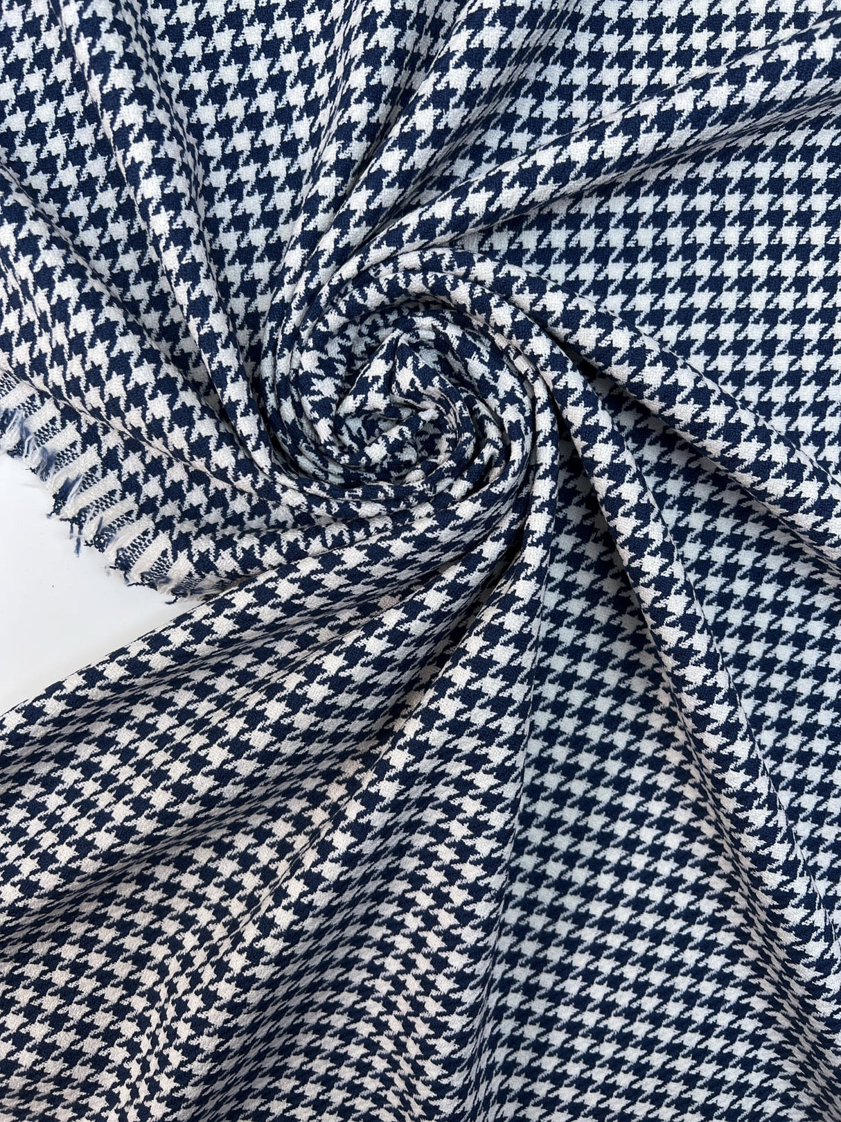 Cotton Houndstooth Tweed Fabric