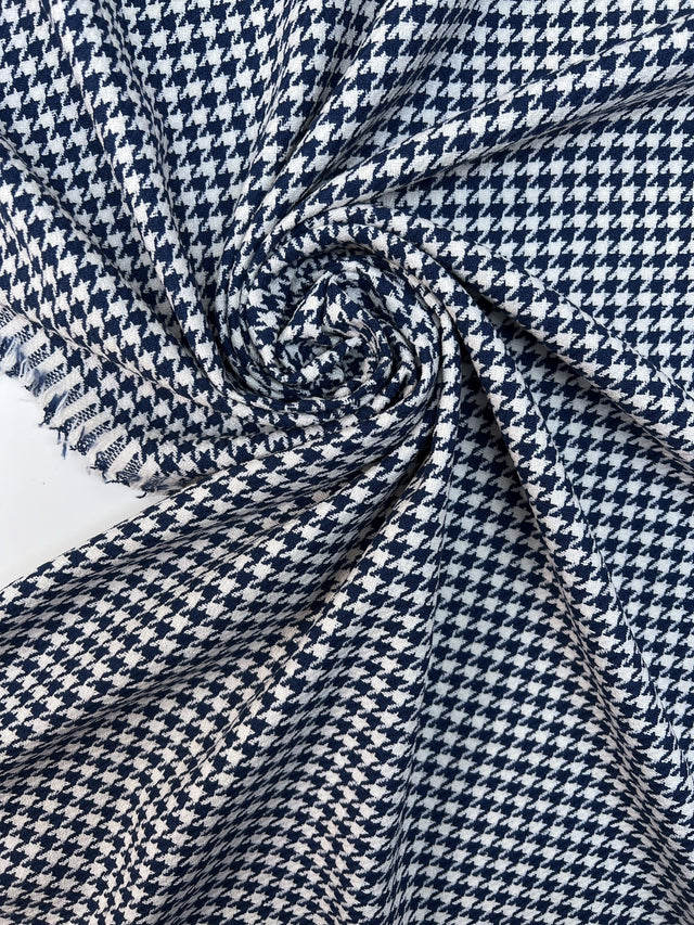 Cotton Houndstooth Tweed Fabric
