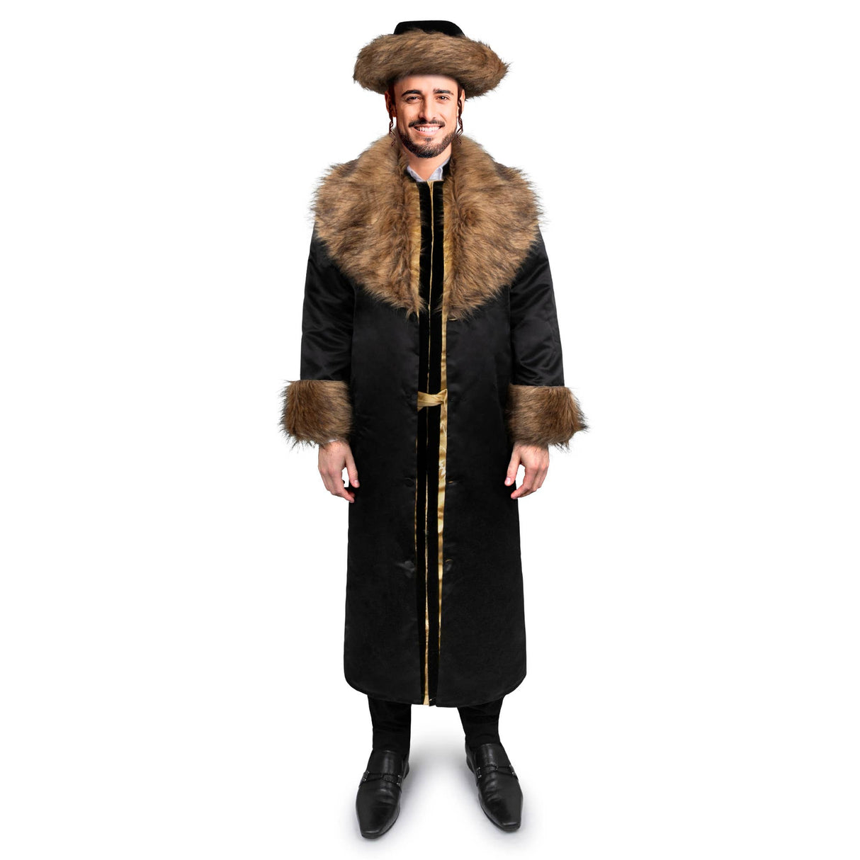 Rabbi Coat with Fur Costume - Adults