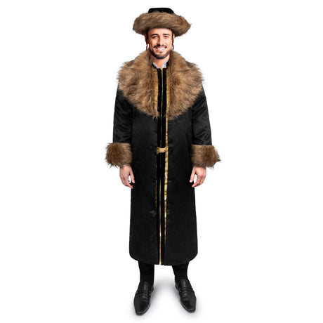 Rabbi Coat with Fur Costume - Adults