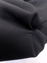Black Polyester Elastane Suit Fabric