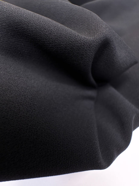 Black Polyester Elastane Suit Fabric