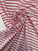 Cotton Red Striped Shirt Fabric